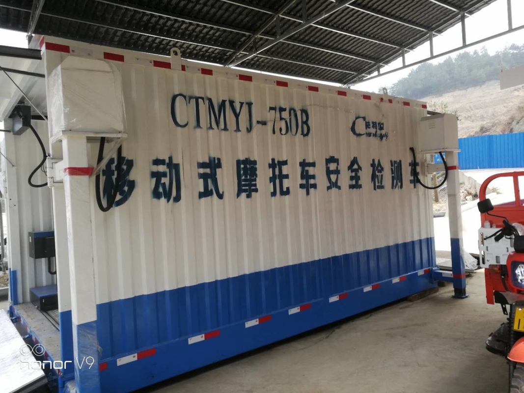 موقعیت کاری خط آزمایش ایمنی موتورسیکلت 700 کیلوگرم بار CTMYJ-750B ایستگاه آزمایش موتورسیکلت