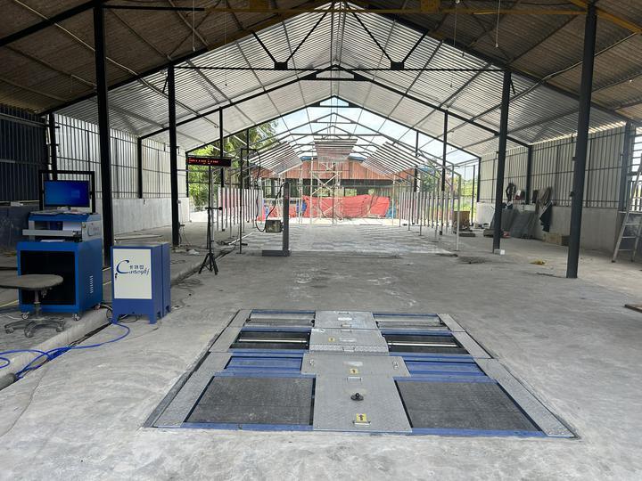 تست کننده ترمز 5 در 1 رولر با 4000 کیلوگرم بار محوری حداکثر، دو پلات ساید اسلیپ و کامپیوتر کنترل صنعتی برای خط آزمایش خودرو